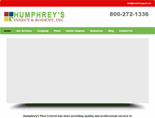 Tablet Screenshot of humphreyspest.com